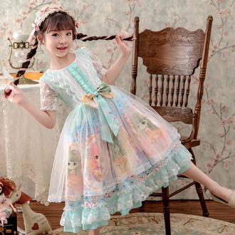 Baby Girls Lolita Girls Tutu Dress Flowers Girls Wedding Children Lolita Lace Dresses For Girls Cosplay Party Princess Dresses