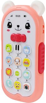 Baby Guttapercha Speelgoed Gezicht Veranderende Muziek Mobiele Telefoon Милое Аниме Slapen Artefact Simulatie Telefoon Speelgoed geel