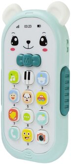 Baby Guttapercha Speelgoed Gezicht Veranderende Muziek Mobiele Telefoon Милое Аниме Slapen Artefact Simulatie Telefoon Speelgoed groen