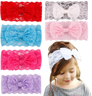 Baby Hair Accessories Toddler Cute Girl Kids Bow Hairband Turban Headband Headwear Lace Bowknot Girls Hairband