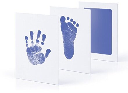 Baby Handafdruk Voetafdruk Ink Pads zonder Inkt-Touch Veilig Print Kit voor Baby Shower eerste 1st verjaardag Doop gedoopt blauw