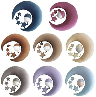 Baby Hat Posing Beans Moon Pillow Stars Set Infants Photo Shooting Accessories Newborn Photography Props
