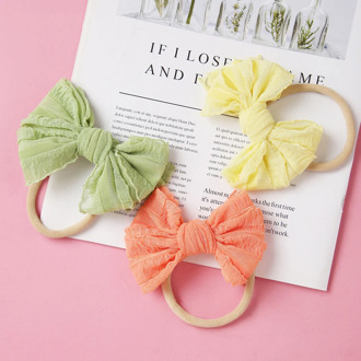 Baby Headband Bow Headbands For Girls Kids Mesh Hairband Newborn Thin Nylon Head Band Traceless Infant Hair Accessories Elastic