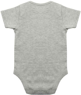Baby heather body met korte mouwen - maat 86 Grijs