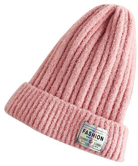 Baby Hoed Cartoon Winter Herfst Warm Gebreide Baby Cap Motorkap Jongen Meisje Caps Haak Beanie roze