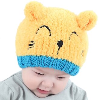 Baby Hoed Kinderen Cap Cap Voor Jongen Baby Peuter Kids Jongen Meisje Gebreide Kinderen Mooie Spits Zachte Hoed кепка Для Девочки geel
