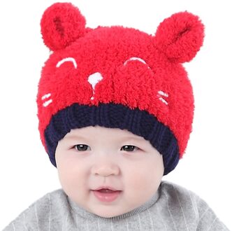 Baby Hoed Kinderen Cap Cap Voor Jongen Baby Peuter Kids Jongen Meisje Gebreide Kinderen Mooie Spits Zachte Hoed кепка Для Девочки Rood