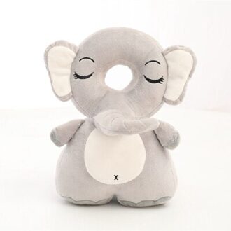 Baby Hoofdbescherming Pad Peuter Hoofdsteun Kussen Kindje Nek Verpleging Weerstand Kussen Baby Beschermen 30x20cm licht grijs