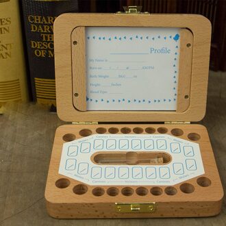 Baby Houten Fotolijst Tanden Opbergdoos Tand Besparen Organizer Box Kids Melk Tanden Opslag Verzamelen Tanden Souvenirs D250