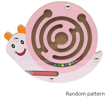 Baby Houten Puzzel Boord Speelgoed Houten Speelgoed Doolhof Game Puzzels Voor Kinderen Magnetische Educatief Speelgoed Kinderen Plezier Slak Bead doos