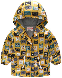 Baby Jas Winterjas Voor Meisjes Jas Kinderen Warm Hooded Dinosaurus Kat katoen Bovenkleding Jongens Jas Kinderen Kleding L30829 NY / 120