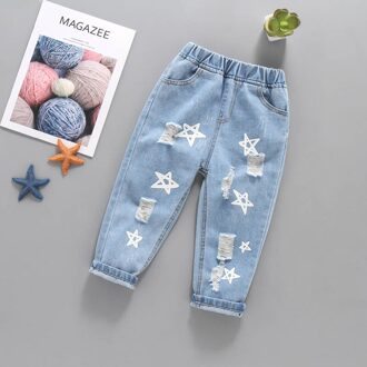 Baby Jeans Ster Patroon Peuter Jeans Gat Jeans Zuigeling Lente Herfst Meisjes Kleding 5