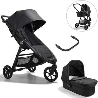 Baby Jogger City Mini GT2 Opulent kinderwagen Black inclusief reiswieg en veiligheidsbeugel Zwart