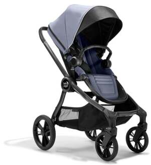 Baby Jogger City Sights kinderwagen incl. reiswieg Special Edition Commuter / frame Charcoal incl. weerbescherming Blauw