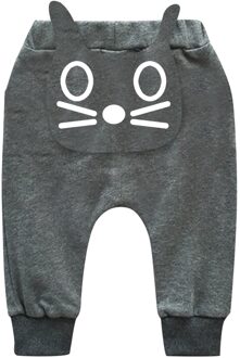 Baby Jongen Broek Broek Jongens En Meisjes Cartoon Kat Print Harembroek Broek Casual Katoenen Elastische Joggingbroek Kinderen Broek grijs / 18-24 Months