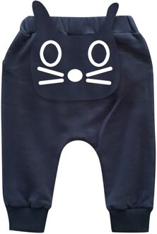 Baby Jongen Broek Broek Jongens En Meisjes Cartoon Kat Print Harembroek Broek Casual Katoenen Elastische Joggingbroek Kinderen Broek zwart / 2-3 Years