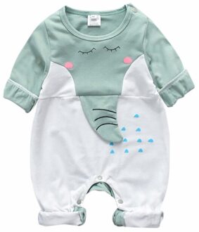 Baby Jongen Meisje Kleding Herfst Casual Cartoon Print Romper Baby Lange Mouw Kinderen Jumpsuit Outfits groen / 24M