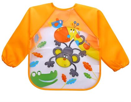 Baby Jongen Slabbetjes Waterdichte Lange Mouw Meisje Slabbetjes Kids Burp Doek Voeden Bib Met Pocket Kind Schort Kiel