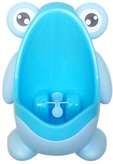 Baby Jongen Urinoir Baby Peuter Cartoon Kikker Muur Gemonteerde Haak Potty Toilet Training Stand Verticale Jongens Pee Wc blauw