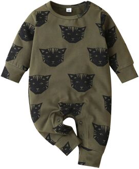 Baby Jongens Herfst Leisure Baby Lange Mouw Voet Wrap Leuke Een Stuk Jumpsuit Kleding Voor Baby Jongens a / 12m