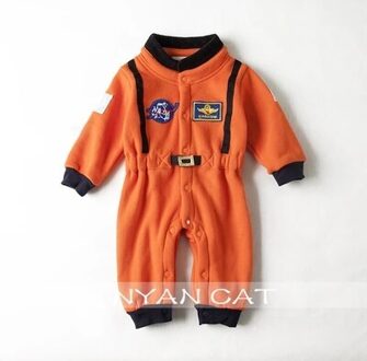 Baby Jongens Kleding Oranje Borduurwerk Ruimte Pak Baby Kostuums Pasgeboren Baby Jongen Romper Astronaut Kleding Lange Mouw Jumpsuit 12m