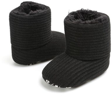 Baby Jongens Meisjes Gebreide Bont Laarzen Peuters Soft Sole Korte Warme Zachte Sneeuw Jongens Meisjes Laarzen Schoenen 0-18 maanden B / 0-6 months