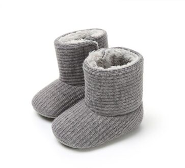 Baby Jongens Meisjes Gebreide Bont Laarzen Peuters Soft Sole Korte Warme Zachte Sneeuw Jongens Meisjes Laarzen Schoenen 0-18 maanden H / 13-18 months