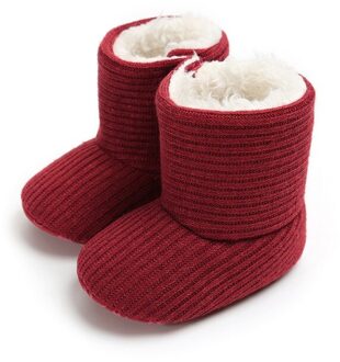 Baby Jongens Meisjes Gebreide Bont Laarzen Peuters Soft Sole Korte Warme Zachte Sneeuw Jongens Meisjes Laarzen Schoenen 0-18 maanden R / 7-12 Months