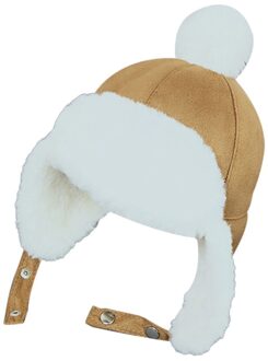 Baby Jongens Meisjes Hoed Kids Kinderen Oor Flap Muff Winter Warm Pluche Katoen Cap verdikking pluche cap kinderen mutsen khaki