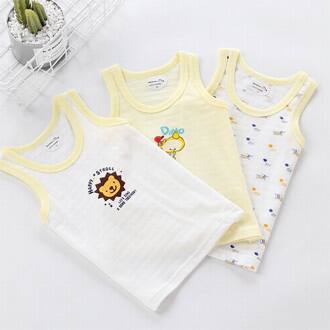 Baby Jongens Meisjes tanks tops meisjes katoenen Hemdjes vesten jongens candy kleur kids ondergoed Tanks Hemden kleding Geel