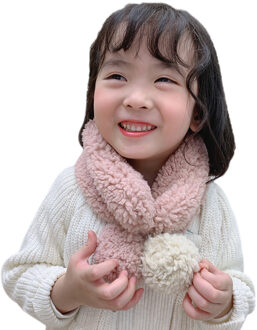 Baby Jongens Meisjes Winter Warmer Pluche Sjaal Zuigeling Kraag Sjaals Met Bal Peuter Halsdoeken C
