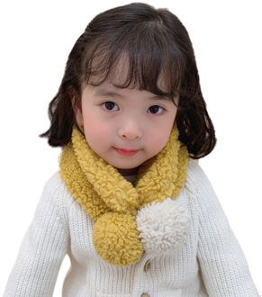 Baby Jongens Meisjes Winter Warmer Pluche Sjaal Zuigeling Kraag Sjaals Met Bal Peuter Halsdoeken C