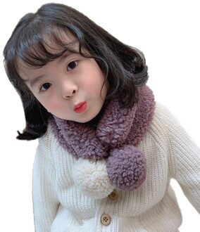 Baby Jongens Meisjes Winter Warmer Pluche Sjaal Zuigeling Kraag Sjaals Met Bal Peuter Halsdoeken