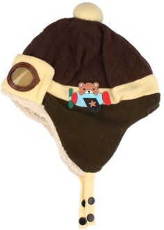 Baby Jongens Winter Warm Cap Hat Beanie Pilot Haak Oorklep Hoeden Baby Zachte Katoenen Cap Kerstcadeaus Laagste prijs koffie