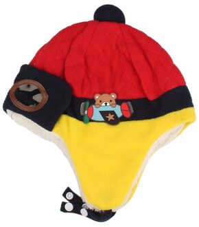 Baby Jongens Winter Warm Cap Hat Beanie Pilot Haak Oorklep Hoeden Baby Zachte Katoenen Cap Kerstcadeaus Laagste prijs rood