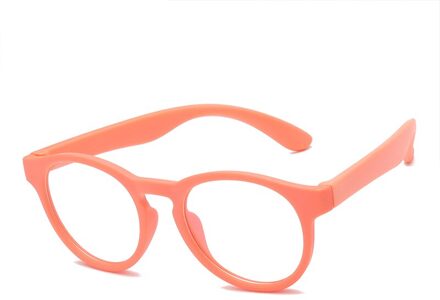 Baby Kids Anti Blauw Licht Bril Ultralight Kinderen Jongen Meisjes Flexibele Computer Transparante Leuke Brillen Brillen UV400 oranje