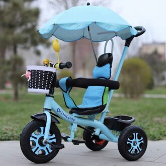 Baby Kids Joggers, Drie Wielen Kinderwagens, Loopfiets Wandelaars Voor 1-5 Jaar, 3C blauw Canoby