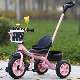 Baby Kids Joggers, Drie Wielen Kinderwagens, Loopfiets Wandelaars Voor 1-5 Jaar, 3C roze
