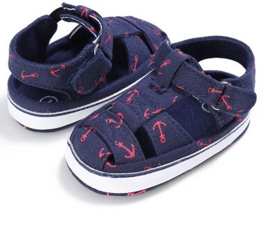Baby Kids Jongen Schoenen Zomer Kinderen Ademende Antislip Print Prewalker Babyschoenen Schoenen Blauw / 0-6 months