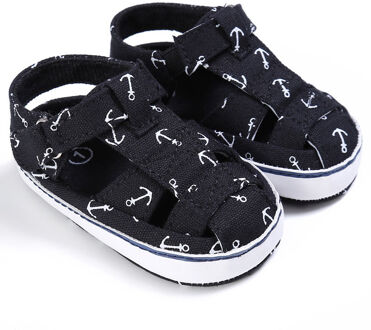 Baby Kids Jongen Schoenen Zomer Kinderen Ademende Antislip Print Prewalker Babyschoenen Schoenen zwart / 7-12 Months