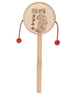 ! Baby Kids Kind Houten Rammelaar Drum Instrument Kind Muzikaal Speelgoed Chinese Stijlen Verkoop