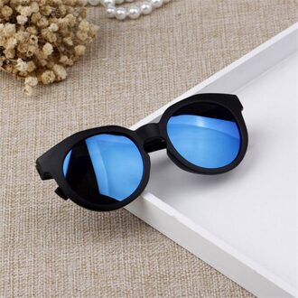 Baby Kids Zonnebril Meisje Zwarte Kinderen Zonnebril Anti-Uv Zonwering Brillen Jongen Bril Goggle UV400 zwart kader blauw