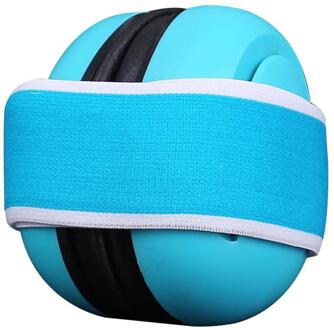 Baby Kinderen Geluiddichte Oorbeschermer Bescherming Noiseproof Beschermende Earmuff Slaap Ruisonderdrukking Hoofdtelefoon Met Elastische Heathly blauw
