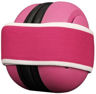 Baby Kinderen Geluiddichte Oorbeschermer Bescherming Noiseproof Beschermende Earmuff Slaap Ruisonderdrukking Hoofdtelefoon Met Elastische Heathly roze