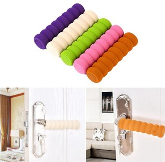 Baby Kinderen Kids Veiligheid Levert Kamer Deurknop Pad Gevallen Spiraal Anti-Collision Veiligheid Deur Handvat Bescherm Cover Willekeurige Kleur