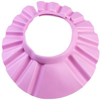 Baby Kinderen Veilig Bad Baden Douche Verstelbare Shampoo Cap Hoed Wash Hair Shield Roze