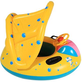 Baby Kinderen Zwemmen Opblaasbare Boot Zwemmen Ringen Water Ontwikkeling Speelgoed Met Zonnescherm (1-3 Jaar)