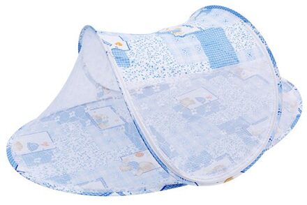 Baby Klamboe Tent Draagbare Opvouwbare Reizen Bed Veilig Mesh Buggy Wieg Vol Cover Netting Klamboe Voor Baby Wieg Blauw