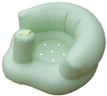 Baby Leren Seat Baden Loungen Draagbare Opblaasbare Bad Stoel Pvc Sofa Douche Kruk Voor Spelen Eten groen