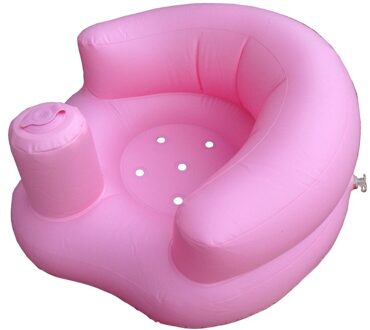 Baby Leren Seat Baden Loungen Draagbare Opblaasbare Bad Stoel Pvc Sofa Douche Kruk Voor Spelen Eten roze